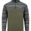 Weird Fish Gilbert 1/4 Zip Printed Microfleece Basil Size L