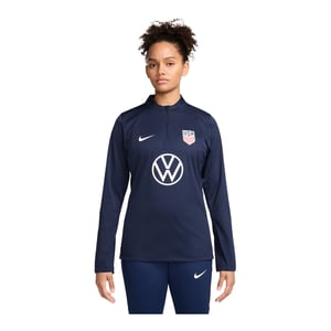 Women's Nike USA VW Strike Quarter Zip Drill Navy Top / 2X