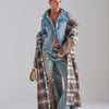 AKIRA Mixed Feelings Patchwork Trench Coat | Size Medium
