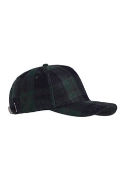 Weird Fish Falkirk Flannel Check Cap Cedar Green Size ONE