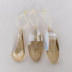 Ian 4.75" Elongated Crystal Gem Ornament, Set Of 3