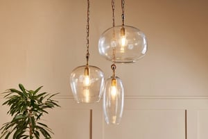 nkuku Otoro Statement Recycled Glass Cluster Pendant | Lights | One Size | Clear