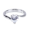 Jeulia Bypass Heart Cut Sterling Silver Ring