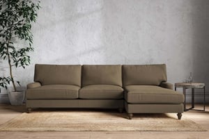 nkuku Marri Right Hand Chaise Sofa | Make To Order | Grand | Brera Linen Chesnut