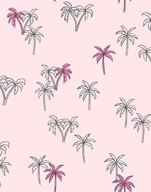 Palms' Wallpaper by Tea Collection - Piggy Bank - Traditional / 27 in. x 27 ft.