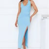 Sunbeam Spin Halter Maxi Dress Blue