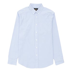 Portuguese Flannel L/S Seersucker Atlantico Shirt Stripe Blue