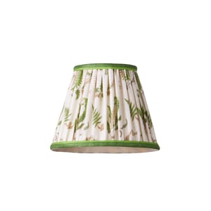 18cm pendant shade in emerald Ferns linen by GP & J Baker