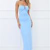Stylish Days Strapless Maxi Dress Blue
