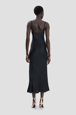 Victoria Beckham Panelled Cami Dress In Navy - 14 - Womens
