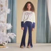 Girls Sparkle Wave Stretchy Flared Pants