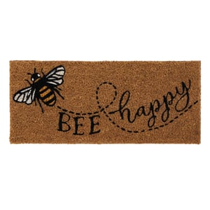 Coir Insert Bee Happy Doormat - 23x53cm