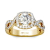 Jeulia Twist Round Cut Sterling Silver Ring