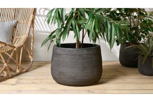 nkuku Zadie Terracotta Planter | Vases & Planters | One Size | Grey