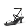DREAM PAIRS Women   s Strappy Kitten Heel Sandals
