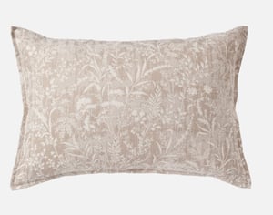 QE Home Meadowsweet Pillow Sham, Botanical, Beige, King
