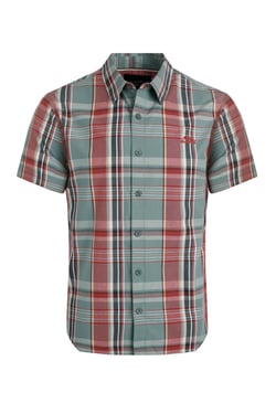 Weird Fish Judd Short Sleeve Check Shirt Mineral Blue Size XL
