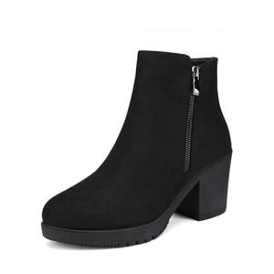 DREAM PAIRS Comfortable Low Heel Chunky Ankle Boots