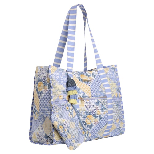 Striped Beach Bag-Lovely Lavender