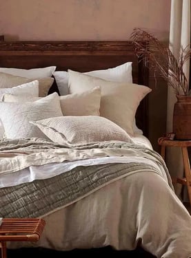 Natural 100% Linen Bed Set