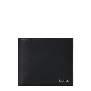 Paul Smith Leather Pixelated Mini Interior Billfold Wallet Black