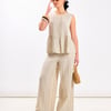 Linen Stripe Trousers - S
