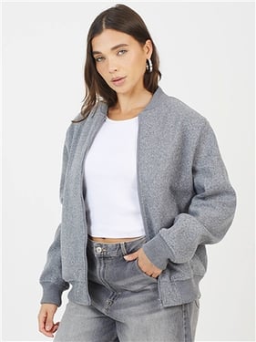 Brave Soul Borg Lined Jacket - Grey - XL