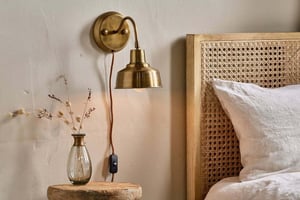 nkuku Nar Wall Lamp | Lights | Small | Antique Brass