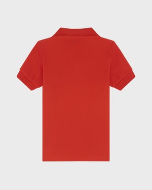 Vilebrequin - Boys Pique Cotton Polo Embroidered Turtle - Polo - Gemimi - Red - Size 14