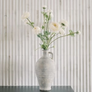 27" Artificial White Ranunculus Stems