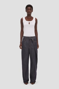 Victoria Beckham Split Tank Top In White - Size M UK