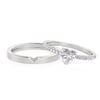 Jeulia Classic Custom Heart Couple Rings