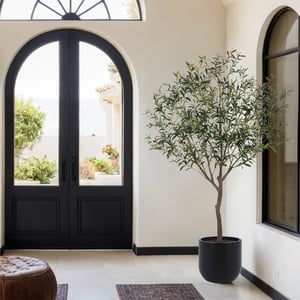6.5' Faux Potted Olive Tree