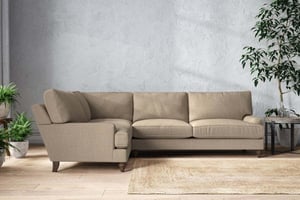 nkuku Marri Left Hand Corner Sofa | Make To Order | Grand | Recycled Cotton Thunder