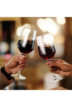 AW Clear Long Stem Wine Glasses