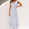 Chasing Blooms Maxi Dress Blue