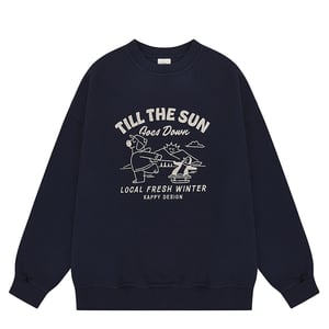 Kappy Kappy Bear Fluff Sweat Shirt Navy