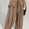 AKIRA Talk About Me Trouser Pants | Brown | Size Small
