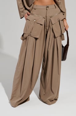 AKIRA Talk About Me Trouser Pants | Brown | Size 1X