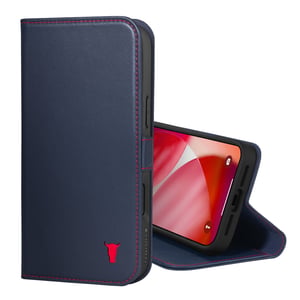 iPhone 17 Pro Max Leather Case (MagSafe Charging) - Navy Blue
