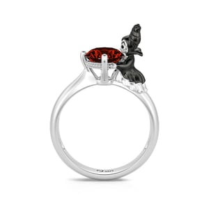 Jeulia Hug Me "Fairy Godmother" Round Cut Sterling Silver Ring