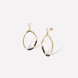 Poseidon Black Earrings