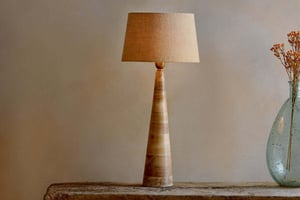 nkuku Chameli Mango Wood Table Lamp | Lamps | One Size | Natural
