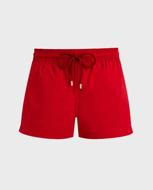 Vilebrequin - Men Short Swim Shorts Jacquard Turtles - Swimwear - Manta - Red - Size XXXL