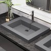23"Rectangular Concrete Gray Drop-in Bathroom Sink
