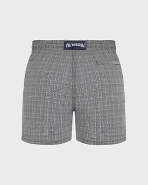 Vilebrequin - Men Ultrafine Wool Swim Shorts Prince Of Wales Check - Swimwear - Moopea - Blue - Size XXL