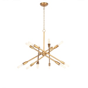 Cobra Small Natural Brass Chandelier
