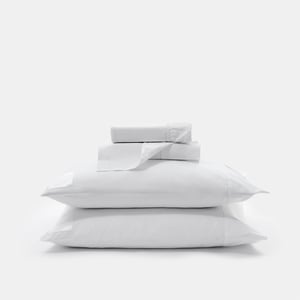 Signature Sheet Set Split King PROSSIONI® White Grand Hotel Percale , Luxury Organic Bedding and Sheet Sets , PROSSIONI