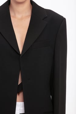 Victoria Beckham Tux Jacket in Black - 14 - Womens