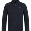 Weird Fish Errill 1/4 Zip Textured Fleece Midnight Size L